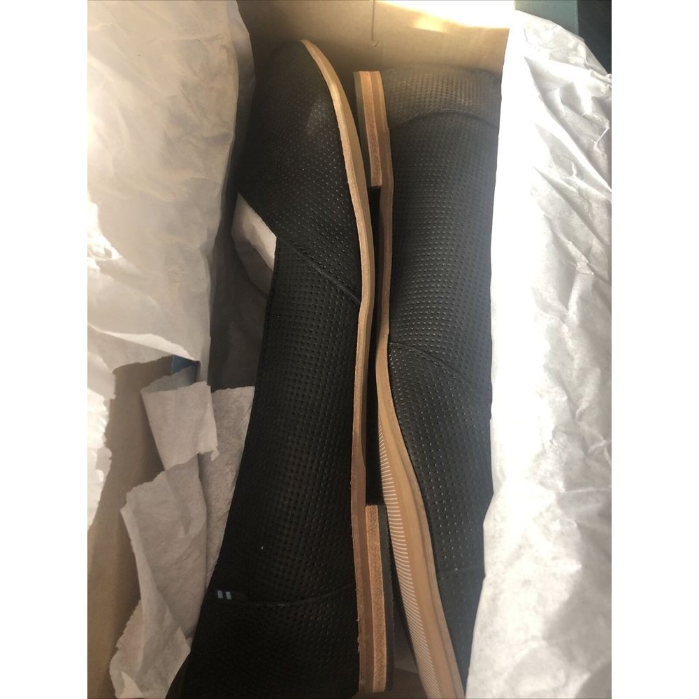 Tom’s Julie Perforated Flats Black Size 10 - Picture 7 of 7